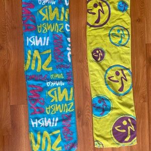 Zumba workout towels.